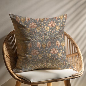William Morris Style Pillowcase,Vintage Floral Tapestry Pillow Cover,Art Nouveau Cushion Cover,Cottagecore Sofa Throw Pillow,Home Decor Gift