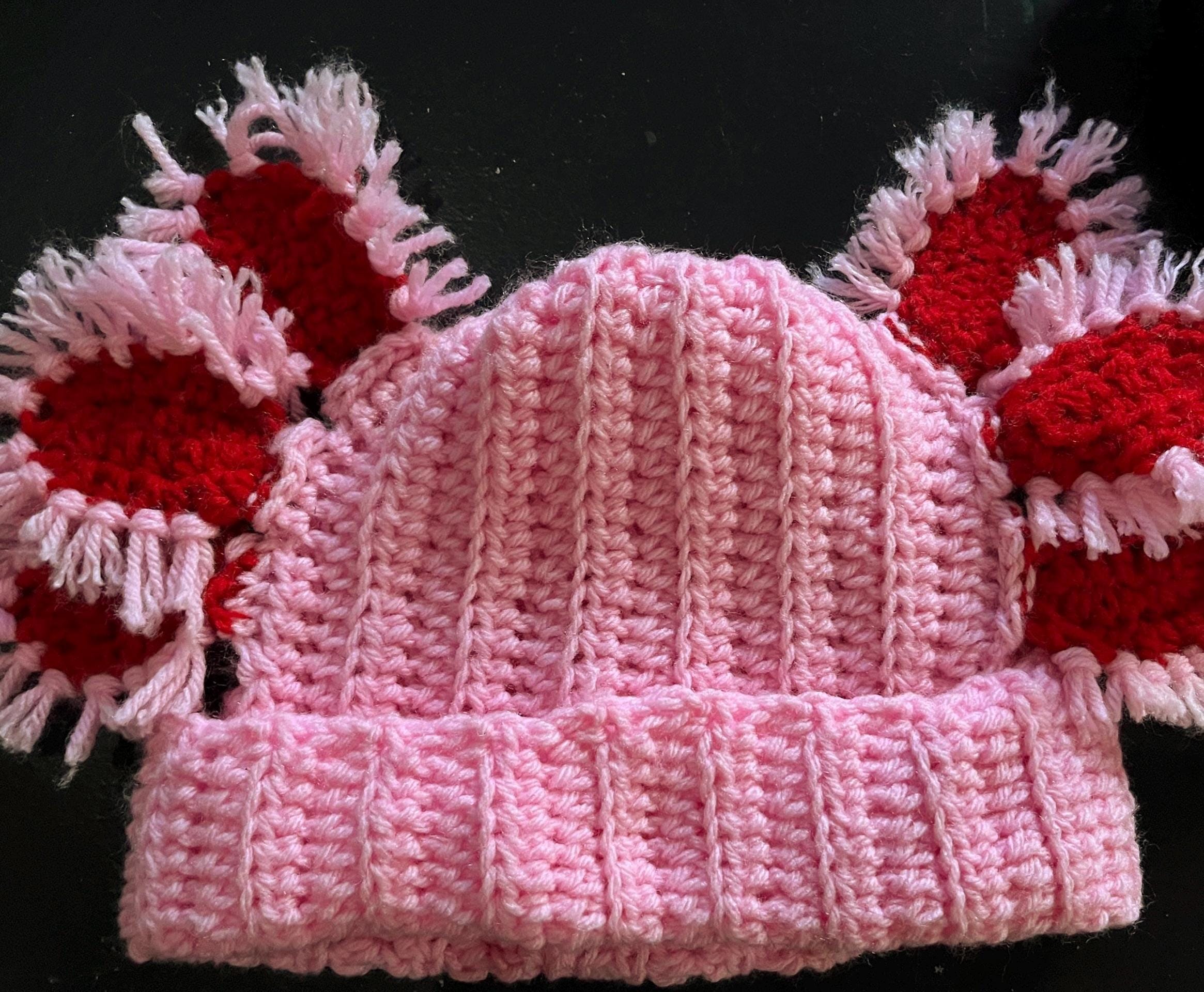 Axolotl Winter Hat Crochet Pattern Only.
