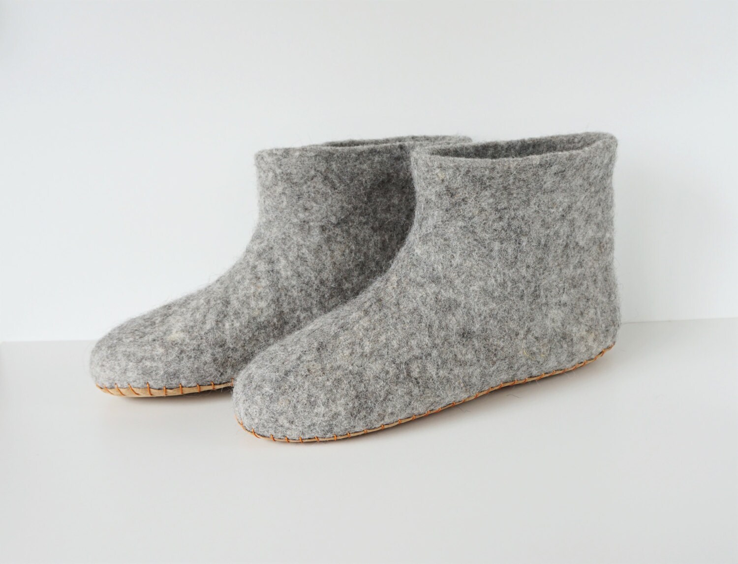 Felted booties felt wool slippers men slippers women Etsy