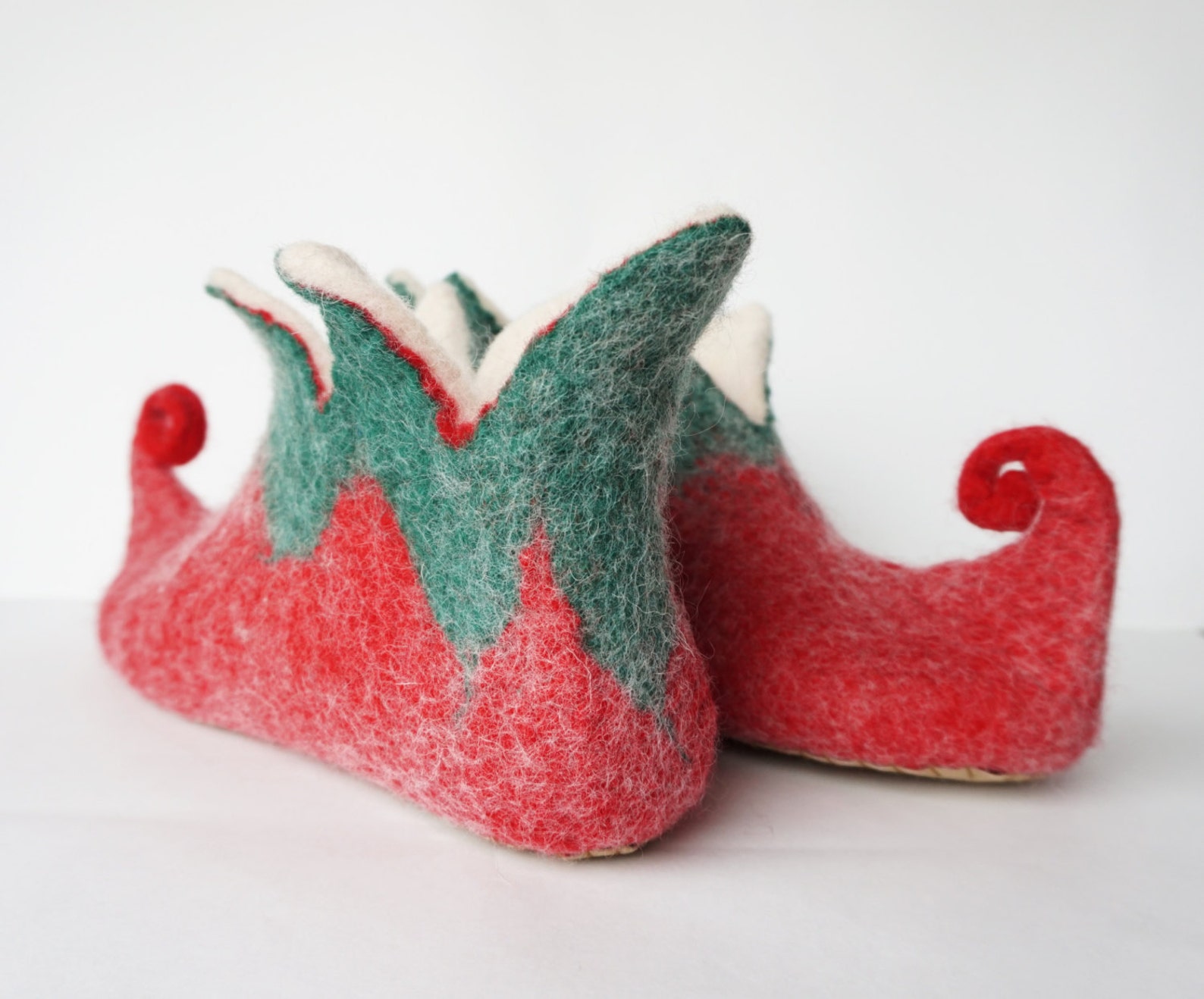 Elf slippers family set women men Elf slippers felted wool Etsy