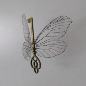 Flying 'magical' Key With Large Butterfly Wings in Antique Brass ...
