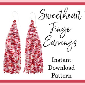 Sweetheart Fringe Earring PDF Jewelry Making Tutorial (INSTANT DOWNLOAD)