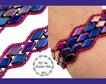 Triple Navette Wave Bracelet PDF Pattern (INSTANT DOWNLOAD)