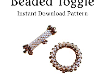 Beaded Peyote Toggle PDF Jewelry Making Pattern (INSTANT DOWNLOAD)