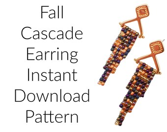 Herbst Kaskaden Ohrring PDF Schmuckherstellung Tutorial (SOFORT DOWNLOAD)