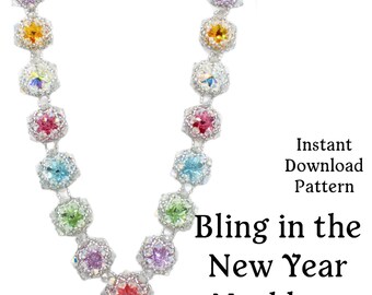 Bling in the New Year Necklace PDF Beading Pattern (INSTANT DOWNLOAD)