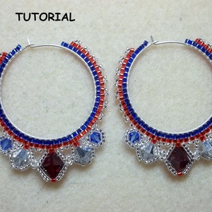 Haute Hoop Earrings PDF Bead Weaving Tutorial (INSTANT DOWNLOAD)