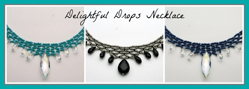 Delightful Drops Necklace PDF Pattern Tutorial INSTANT DOWNLOAD image 1