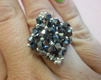 Suspicion Ring PDF Bead Weaving Pattern Tutorial (INSTANT DOWNLOAD)