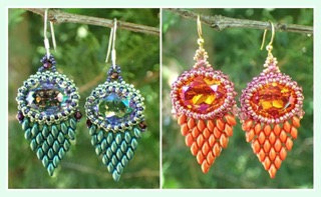 Faux Feather Earrings PDF Jewelry Making Tutorial Pattern Etsy