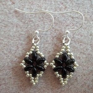 Dazzling Duo Earrings PDF Bead Weaving Pattern Tutorial - Etsy