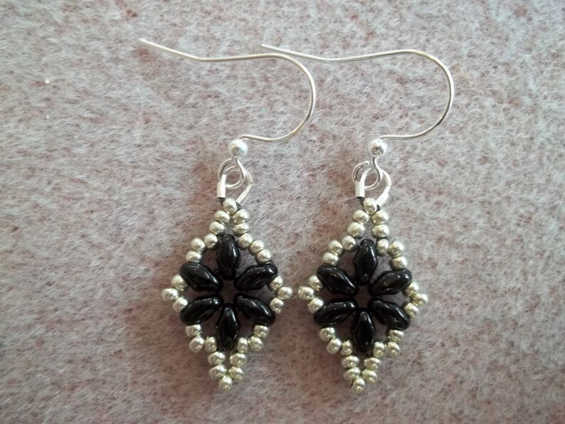 Dazzling Duo Earrings PDF Bead Weaving Pattern Tutorial - Etsy