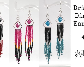 PDF Dripping Diamond Earrings Tutorial (INSTANT DOWNLOAD)