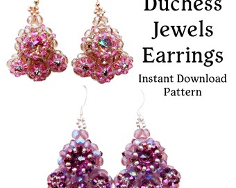Duchess Jewels Earrings PDF Jewelry Making Pattern (INSTANT DOWNLOAD)