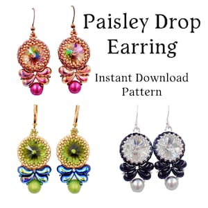 Paisley Drop Earrings PDF Jewelry Making Tutorial (INSTANT DOWNLOAD)
