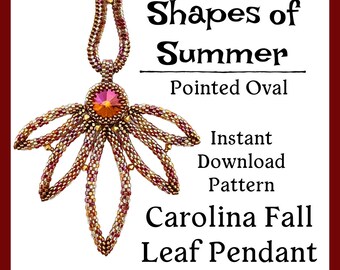 Carolina Fall Leaves Pendant Instant Download Pattern