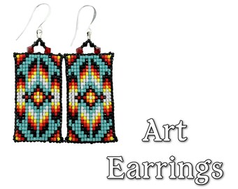 Art Earrings INSTANT DOWNLOAD Pattern