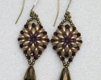 Oh Earring PDF Bead Weaving Tutorial (INSTANT DOWNLOAD)