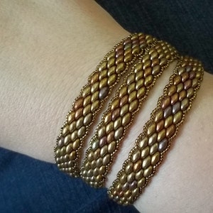 PDF Super Duo Peyote Stitch Wrap Bracelet (INSTANT DOWNLOAD)