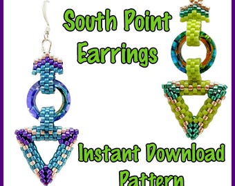 South Point Earrings INSTANT DOWNLOAD Beading Pattern PDF