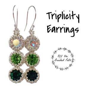 Triplicity Earrings PDF Jewelry Making Tutorial Pattern (INSTANT DOWNLOAD)