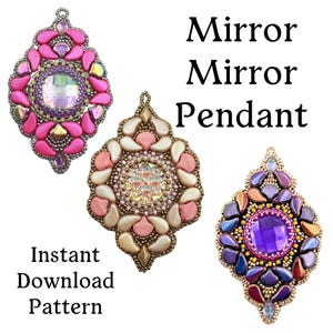Mirror Mirror Pendant PDF Jewelry Making Pattern (INSTANT DOWNLOAD)