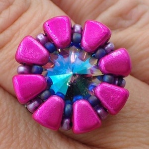Double Daisy Ring PDF Jewelry Making Tutorial (INSTANT DOWNLOAD)