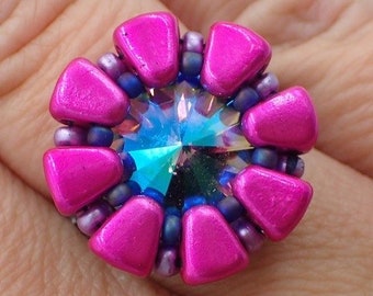 Double Daisy Ring PDF Jewelry Making Tutorial (INSTANT DOWNLOAD)