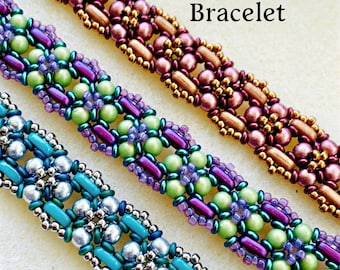 Flowering Vines Bracelet PDF Pattern (INSTANT DOWNLOAD)