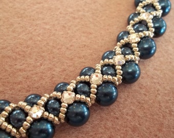 PDF Montee Embellished Pearl Collar Necklace (INSTANT DOWNLOAD)