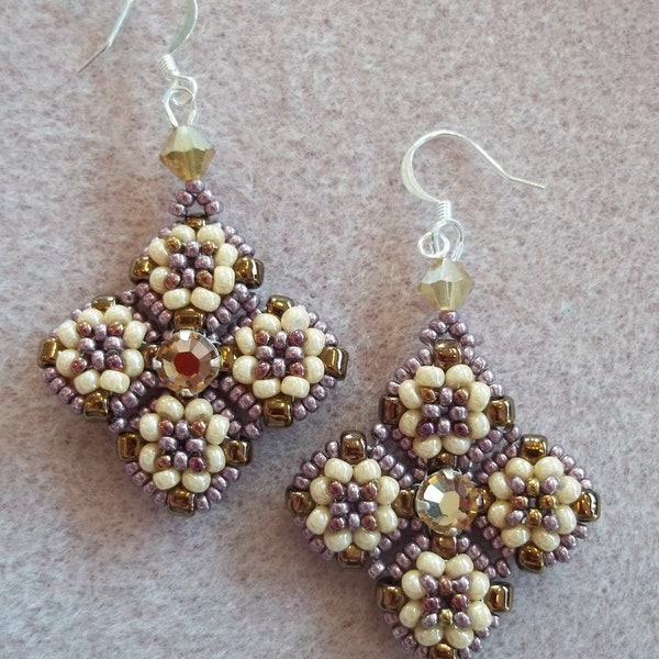 Meridian Earrings PDF Bead Weaving Tutorial (INSTANT DOWNLOAD)