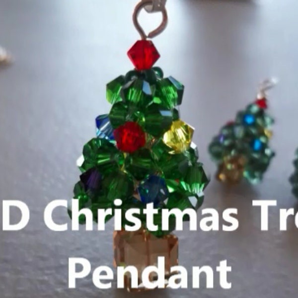 3-D Christmas Tree Pendant Pdf Tutorial (INSTANT DOWNLOAD)