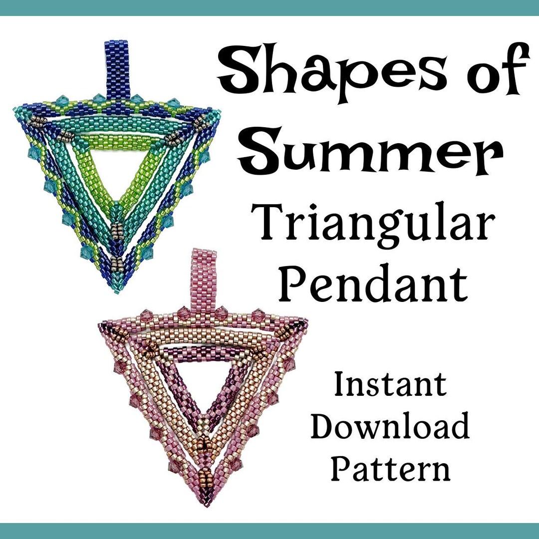 Thatched Triangle Pattern Triangular Pendant INSTANT DOWNLOAD Pattern - Etsy