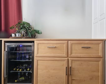 Solid Wood Bar Cabinet – Elegant Home Bar Storage – Glassware Organizer – Function &  Stylish Liquor Cabinet