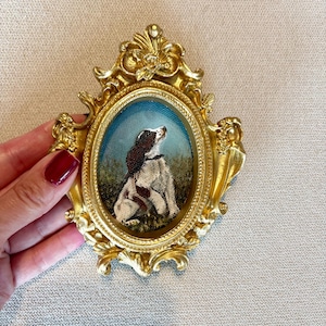 Casa de muñecas Pintura personalizada Mini pintura para casa de muñecas o colección de miniaturas Obra de arte pintada a mano