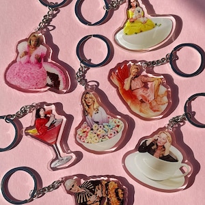 acrylic TASTEOFSTREEP glitter keychains