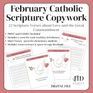 Copia católica de febrero / Amor y Escritura (Impresión y cursiva) PDF