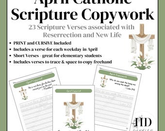 Copia católica de abril / Resurrección y nueva vida (impresa y cursiva) PDF