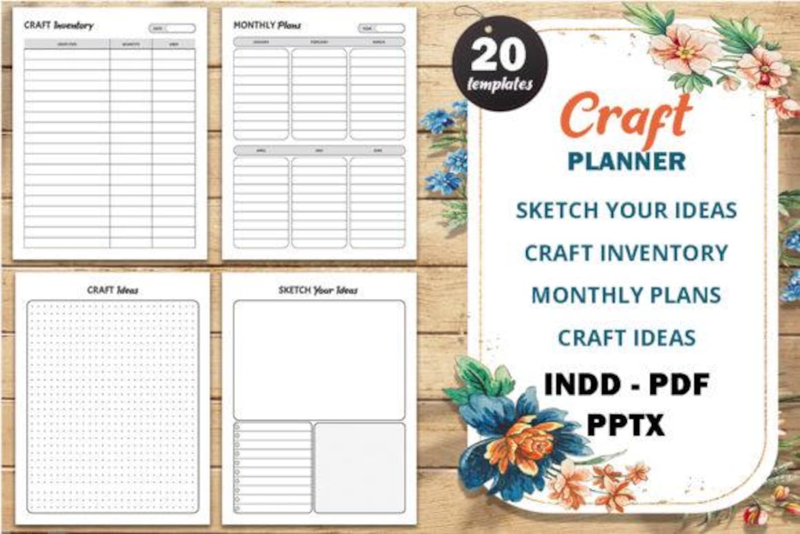 Craft Project Binder, Craft Planner, Craft Project Planner PDF, Craft ...