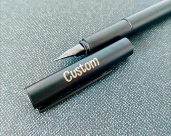 Personalized Stainless Steel Fountain Pen: Custom Engraved Gift