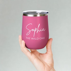 Personalized Wine Tumbler for Girlfriend, Custom Gift for Her, Outdoor Bachelorette Party Essential, Bridal Shower, Birthday Celebrations