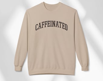 Koffeinhaltiges Sweatshirt Unisex, Kaffee Rundhalsausschnitt, Geschenk für Café und Koffein-Enthusiasten, Morgentee Pullover, College Workaholic Pullover,