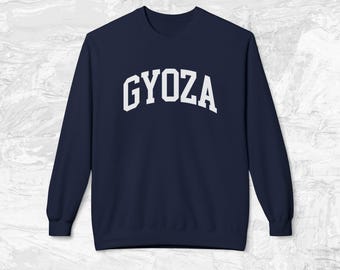 Gyoza Sweatshirt Unisex, Dumpling Lover Crewneck, Gift for Japanese Food Fans and Jiaozi Enthusiasts, Trendy Varsity Style Sweater, College