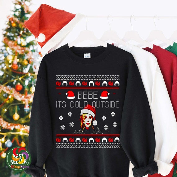 Bebe It S Cold Outside Ugly Sweater Sweatshirt Moira Rose Etsy