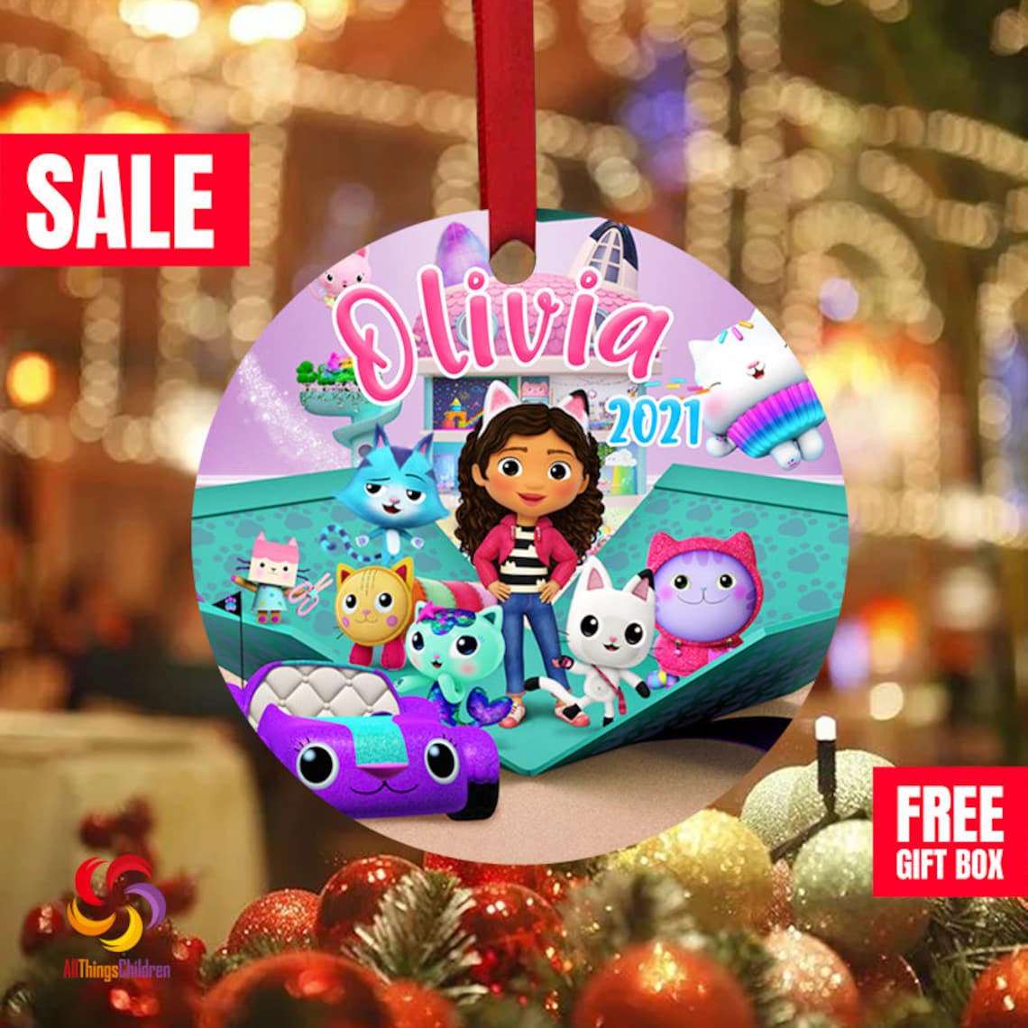 Gabbys Dollhouse Ornament Gabbys Doll House Gift Gabbies Etsy