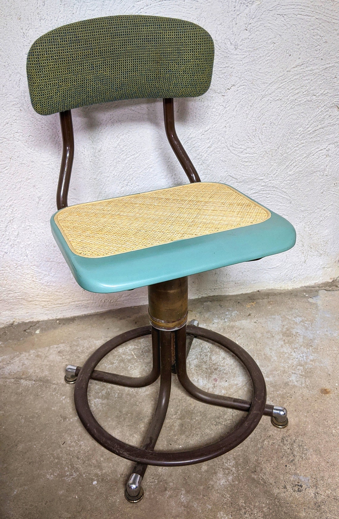 Vintage Western Electric Telephone Operator Chair Cane & Wood Etsy