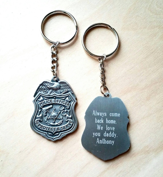Personalized Police Key chain Police Key chain Etsy