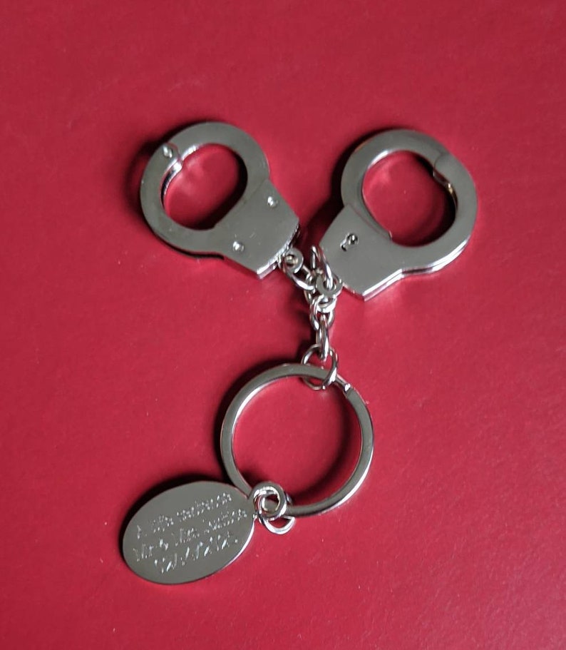 Personalized Handcuff Key Chain Handcuffs Engraved | Etsy
