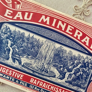 Antique Mineral Water Label
