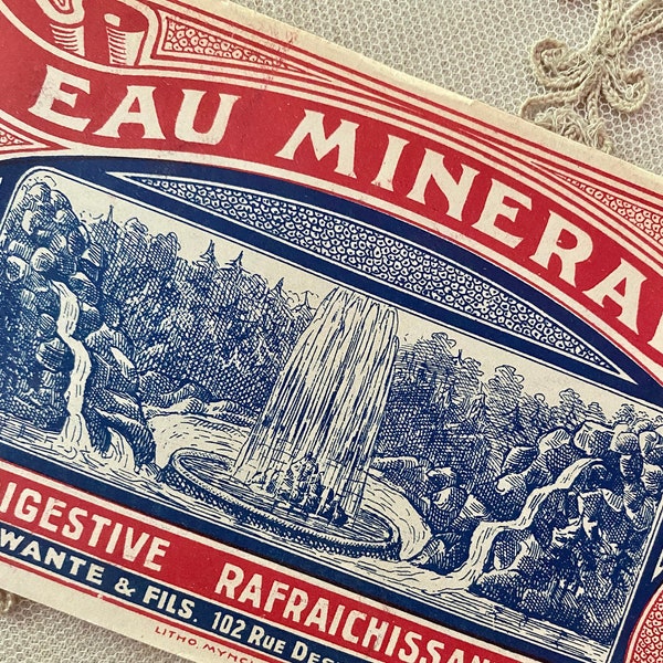 Antique Mineral Water Label
